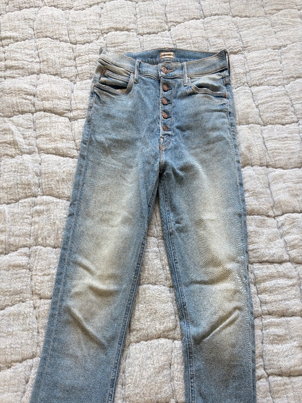 MOTHER High waisted light wash jeans